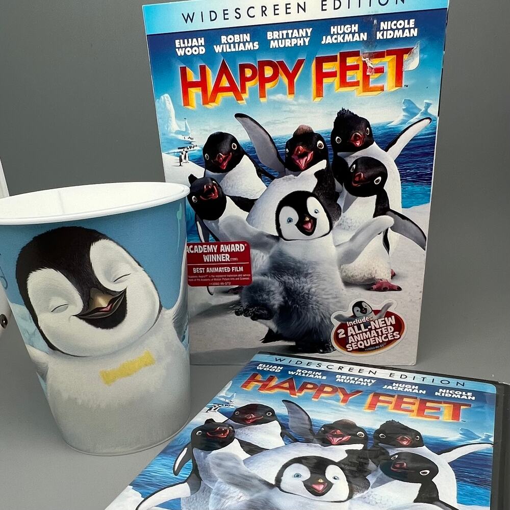 Happy Feet Movie DVD & Kids Drinking Cup NEW